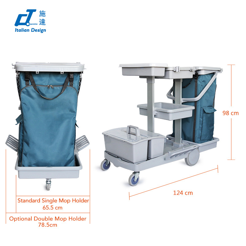 CT Basic Version No-Dirty Water System Trolley - Cleanic Cleaning Equipment